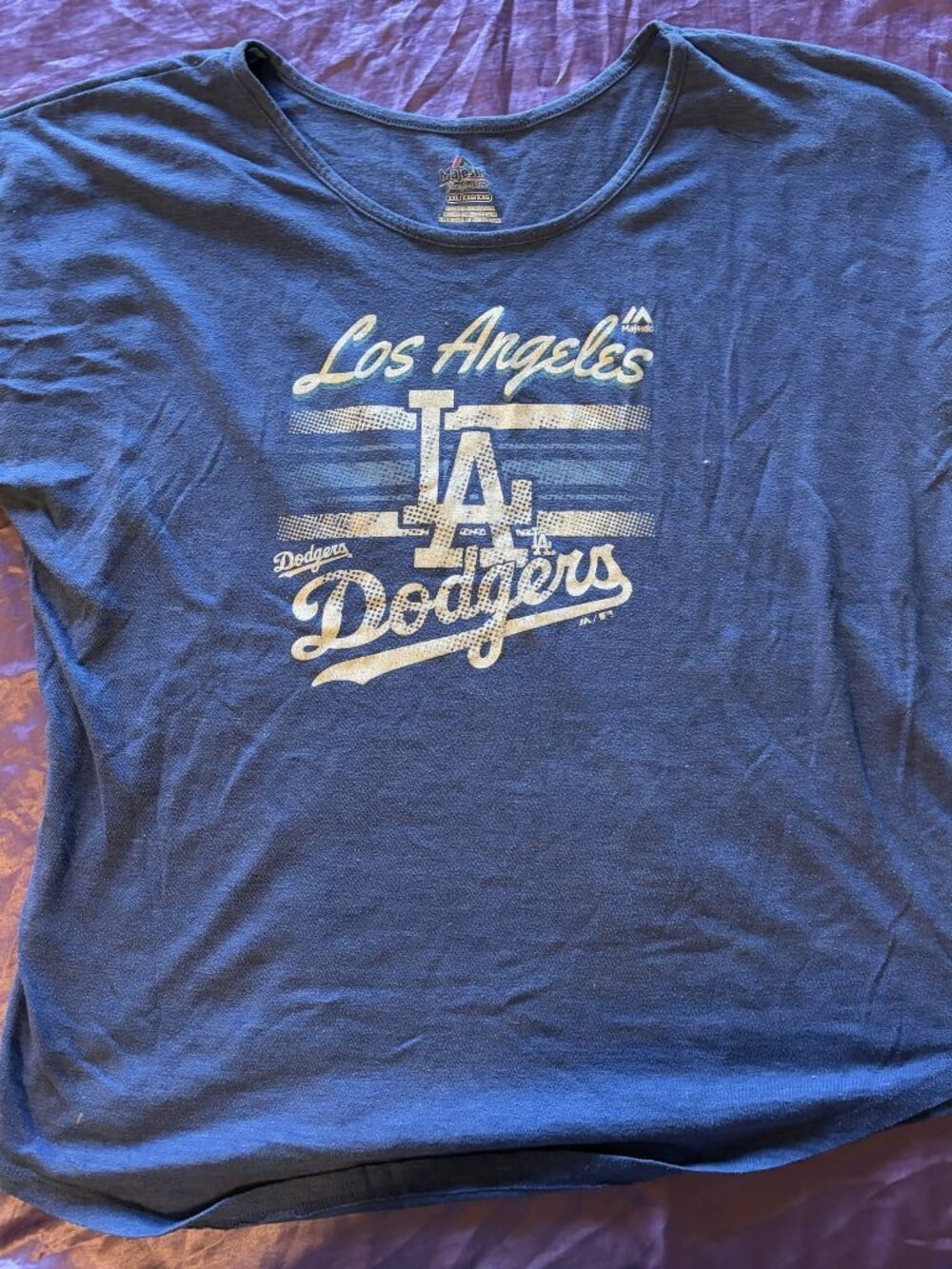 Majestic LA Dodgers Blue Shirt XXL MLB Fan Fashion Tee